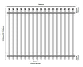 Zeus aluminium panel 1800MM OR 2100MMHx 2400MM W